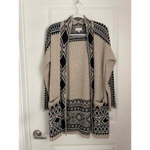 Lucky Brand Aztec Patterned Cardigan